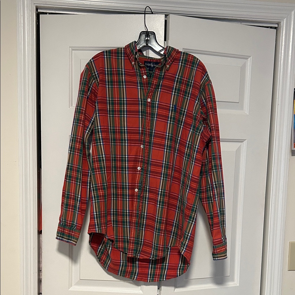 Polo Ralph Lauren Red and Green Plaid Shirt
